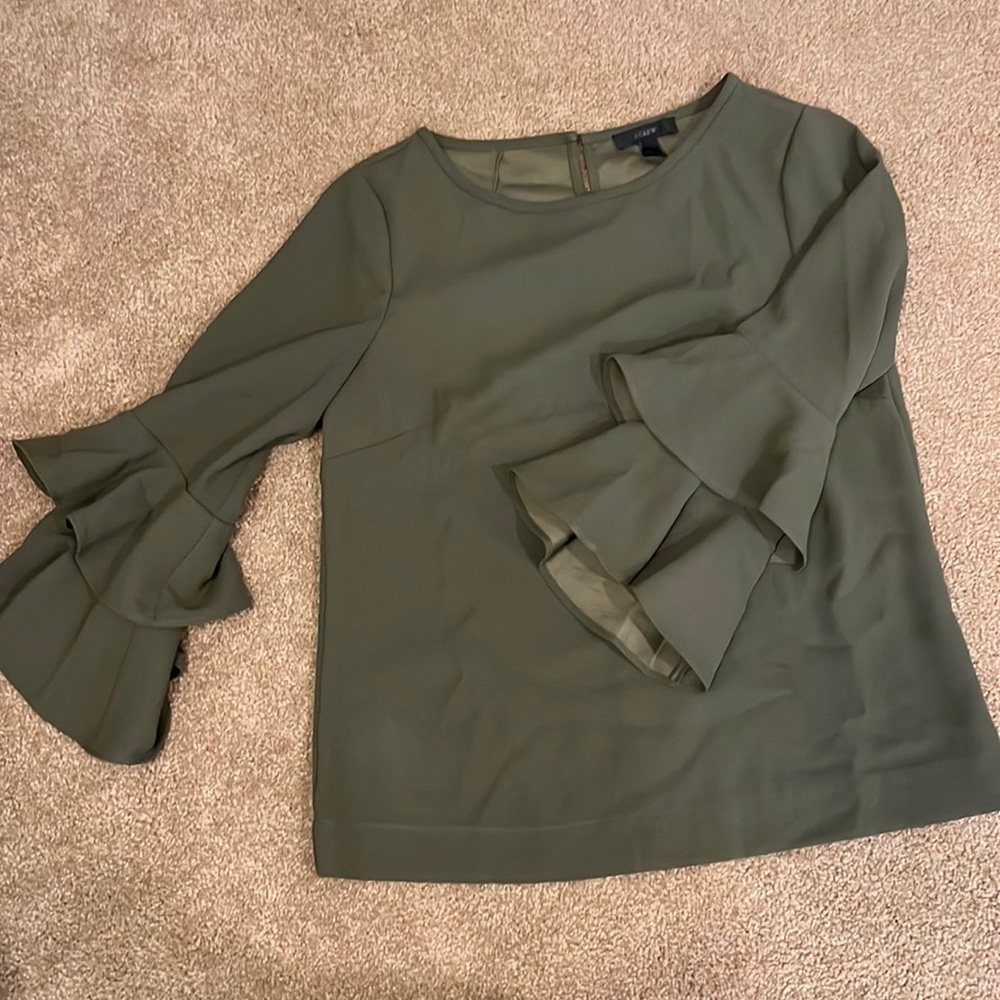 J Crew Olive “Work Top”